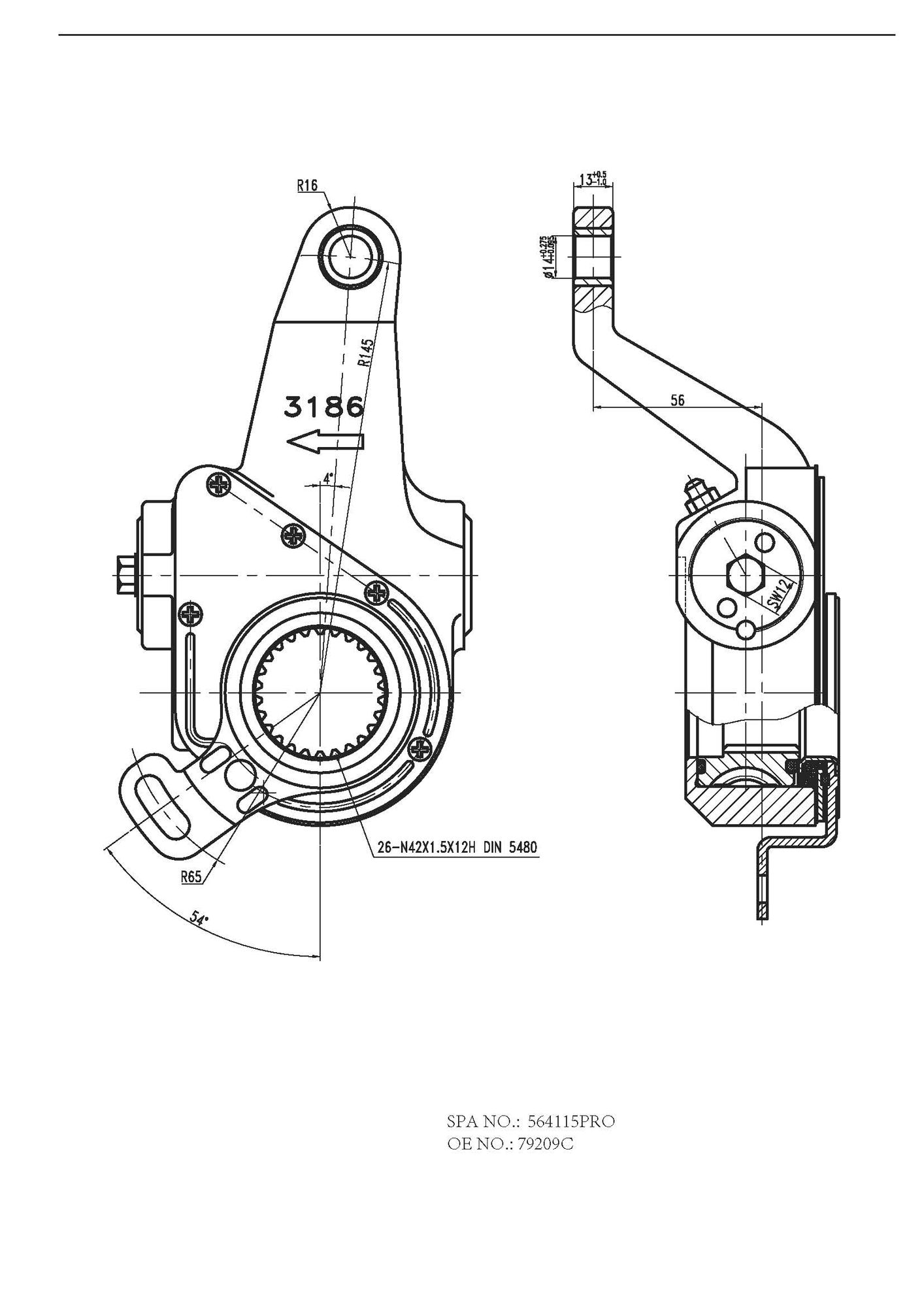Reglaj parghie, sistem franare FO 4115 PRO FOMAR Friction